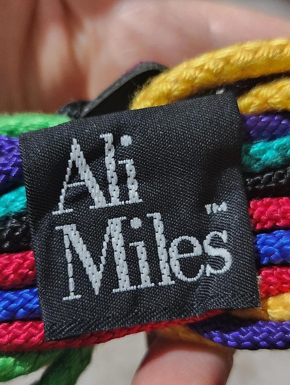 Ali Miles Neon Multicolor Braided Waist Belt